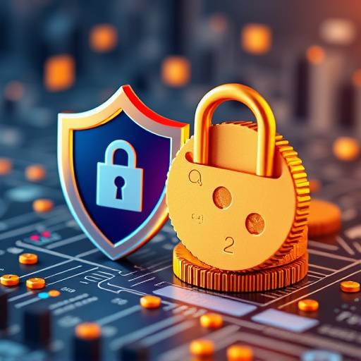 An abstract illustration representing digital cookies and privacy shields.